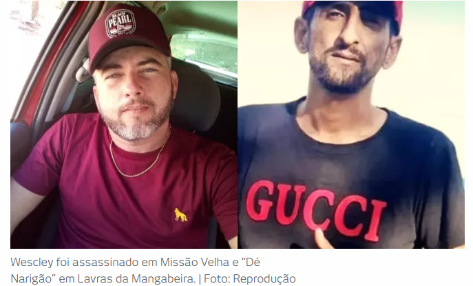 Crediarista morto a tiros em Missão Velha e um pinto em Lavras da Mangabeira