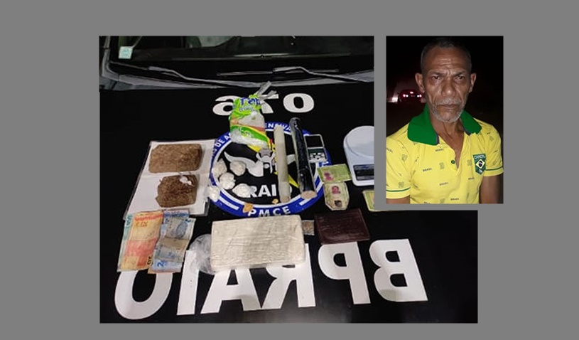 Traficante preso em Juazeiro com cocaína, crack e maconha vivia com menor de 13 anos
