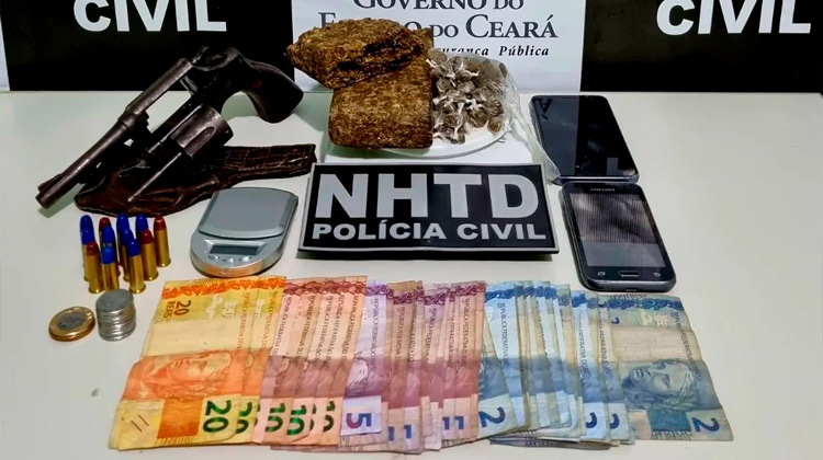Acusado de muitos crimes preso em Brejo Santo com meio quilo de maconha e revólver