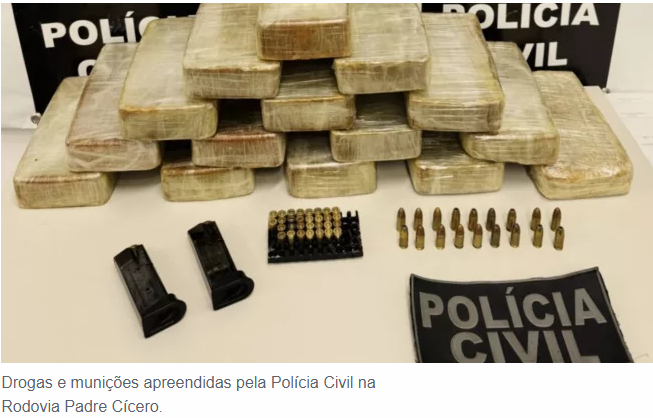 Polícia Civil prende casal com 15 Kg de crack na CE-060 e a PM apreende mais drogas em Juazeiro e Milagres