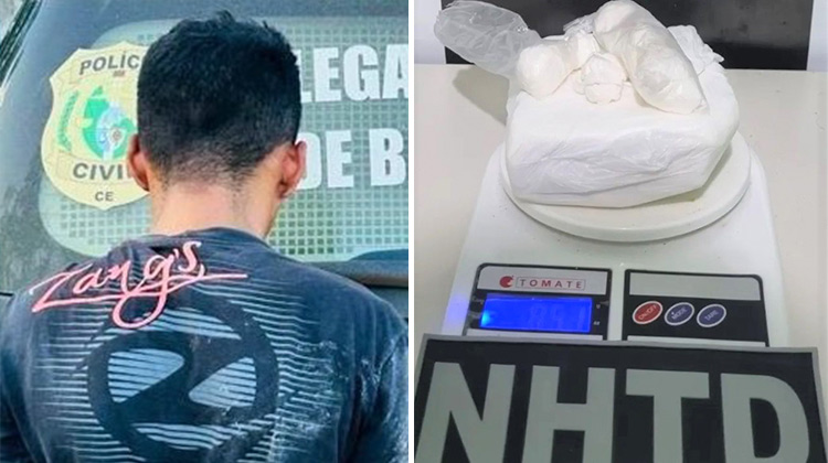 Preso no Cariri "Pouca Sombra" considerado perigoso e tinha 850 gramas de cocaína
