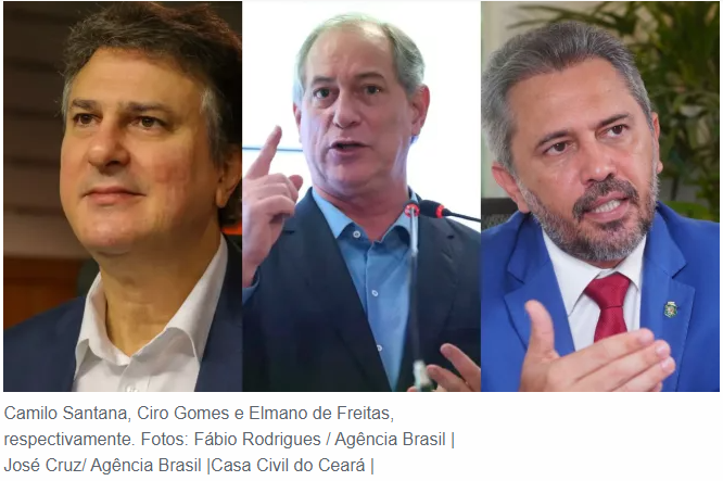 Nova pesquisa: Ciro Gomes tem vantagem contra Elmano para o Governo do Ceará, mas perde para Camilo Santana