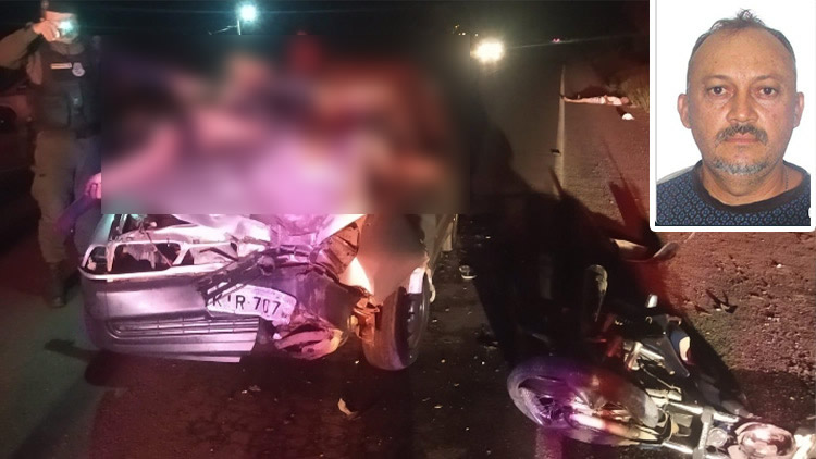 Colisão entre carro e moto deixa um morto e outro gravemente ferido na Br 116 em Icó